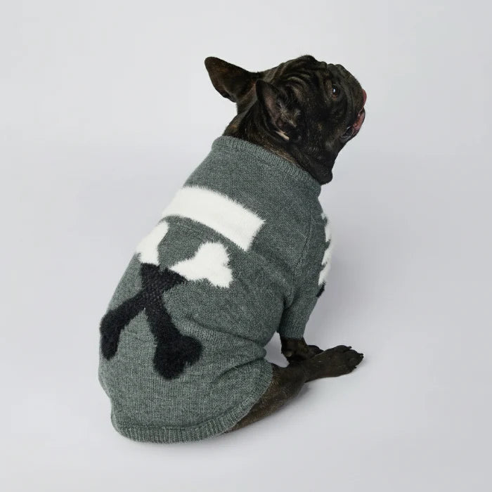 Pull Chaud Pour Chien Avec Motif Os