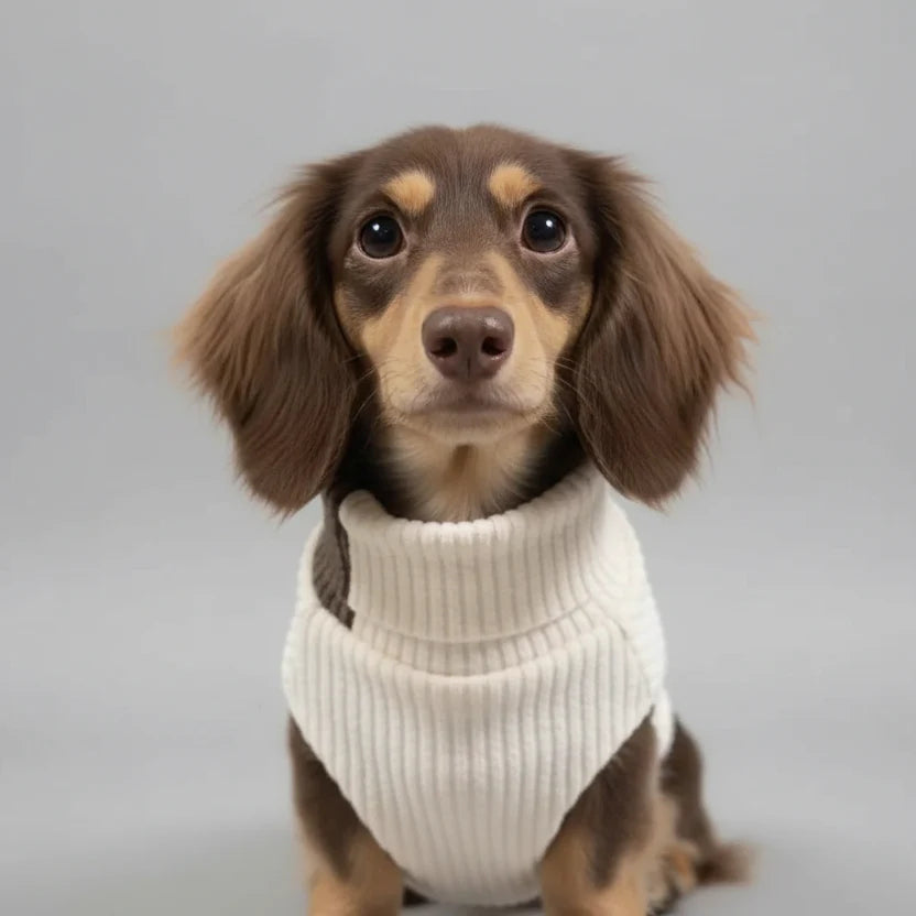Pull Col Roulé Confortable Pour Chien Teckel
