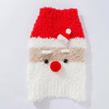Pull de Noël pour chien avec motif de Père Noël en peluche rouge et blanche.
