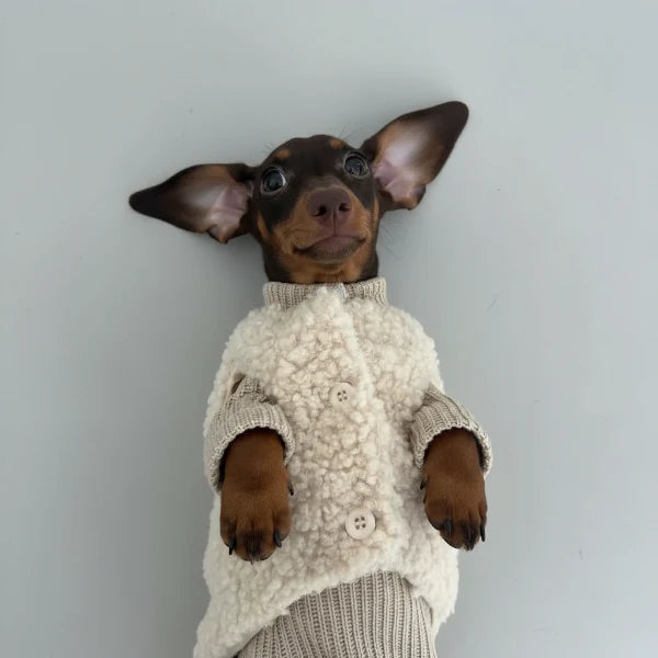 Pull pour Teckel Oscar & Plume : chaleur polaire stylée pour l’hiver en balade