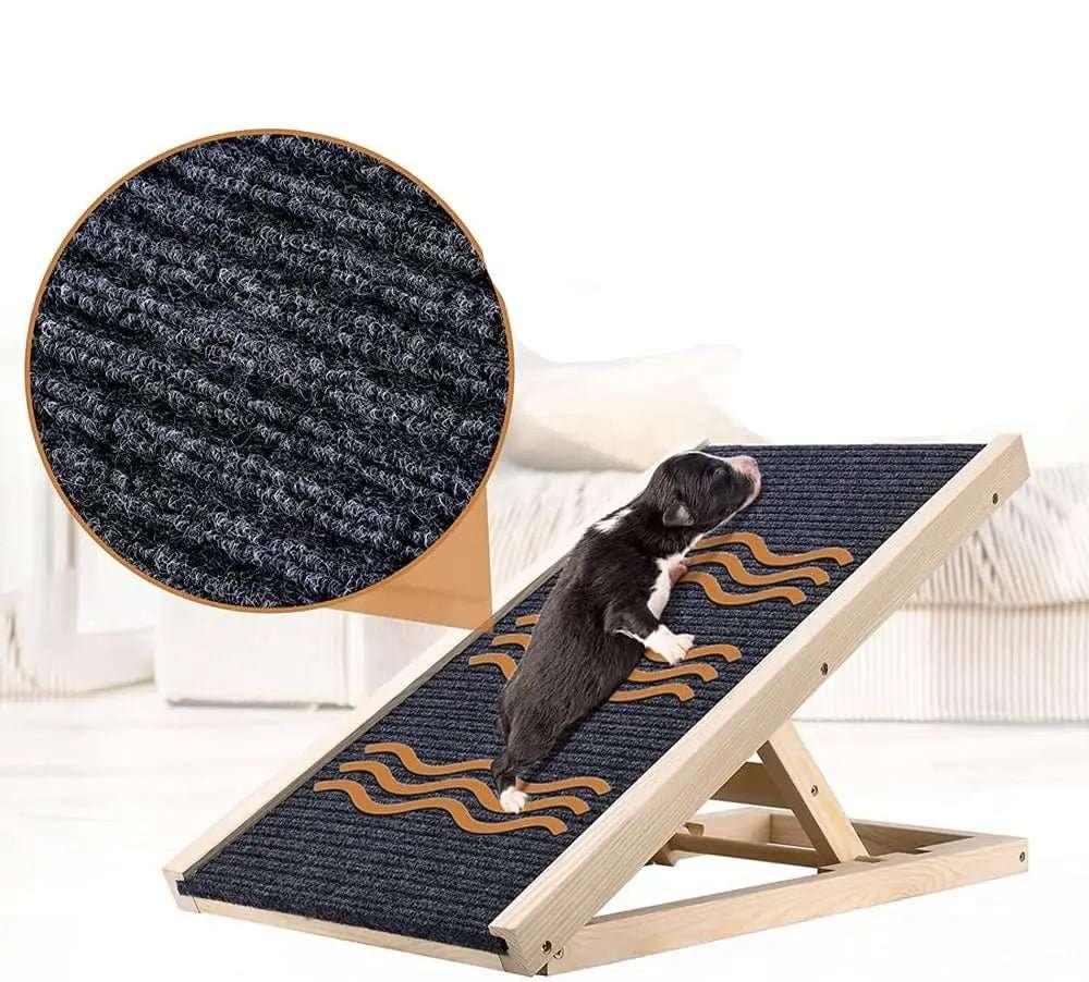 Rampe Montée Chien En Bois Ajustable