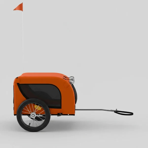 Remorque vélo Oscar & Plume pour chien, cadre aluminium et sécurité premium
