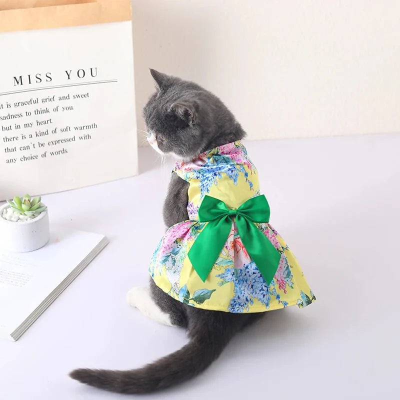 Robe à Fleurs pour Chat