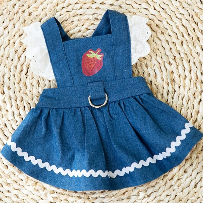 Robe Harnais Chien Fraise