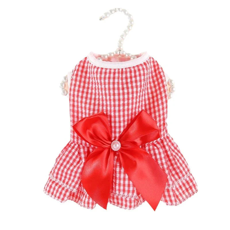 Robe Marinière Rouge Chat