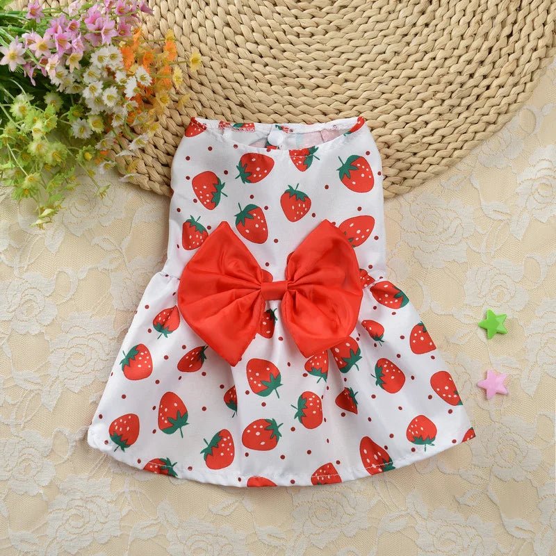 Robe Motifs Fraises pour Chat / Chien