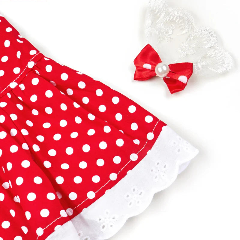 Robe Polca Rouge pour Chat