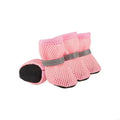 Chaussure chien Rose en maille respirante avec semelle antidérapante et bande réfléchissante Oscar et Plume