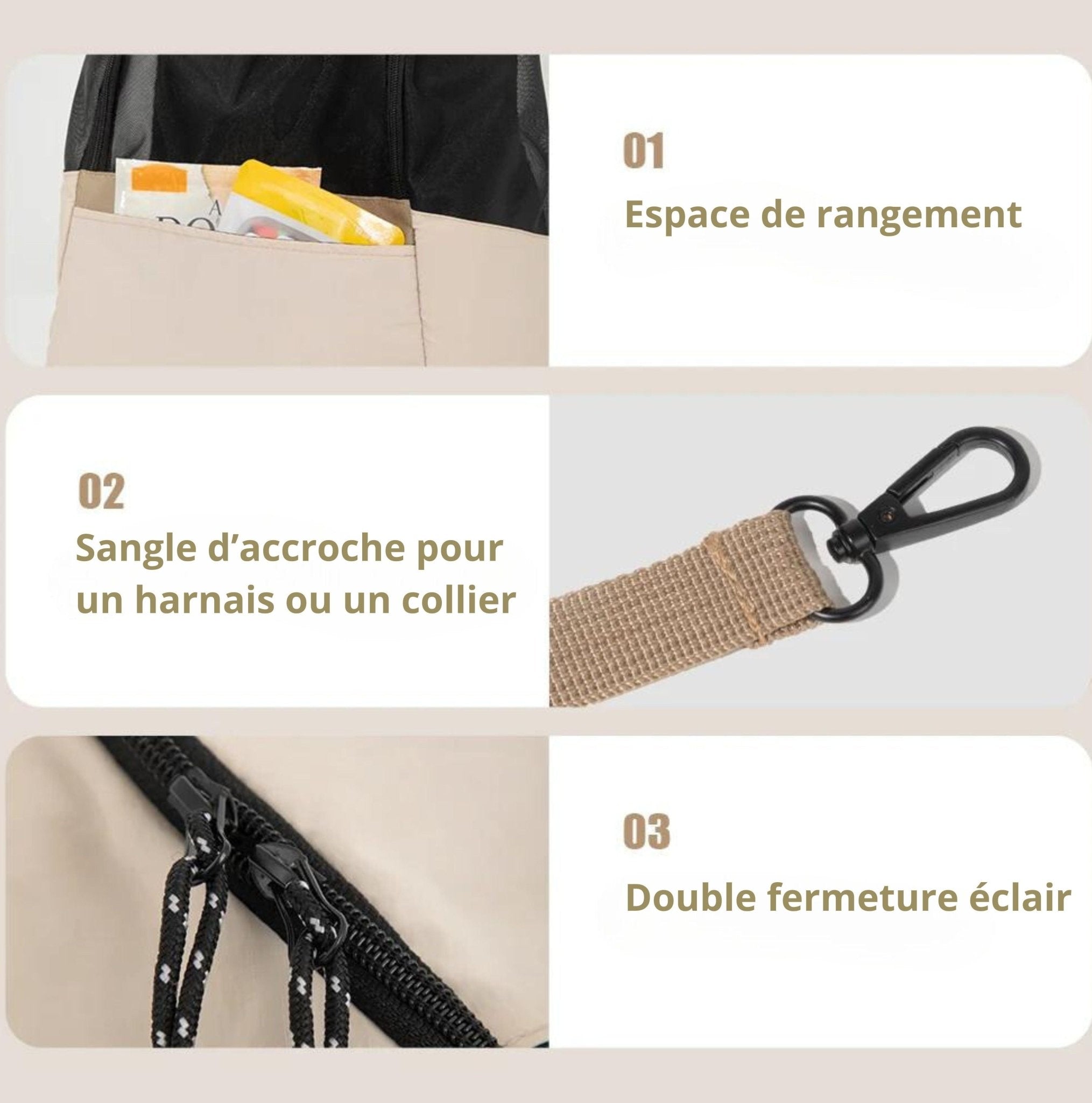 Sac à dos respirant pour chien et chat | Oscar et Plume
