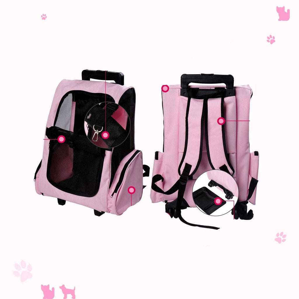 Sac à dos transport chat avec roulettes - Oscar et Plume