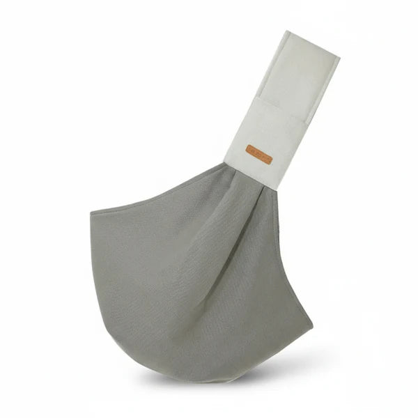 Sac bandoulière pour chat et petit chien gris clair confortable et léger par Oscar et Plume