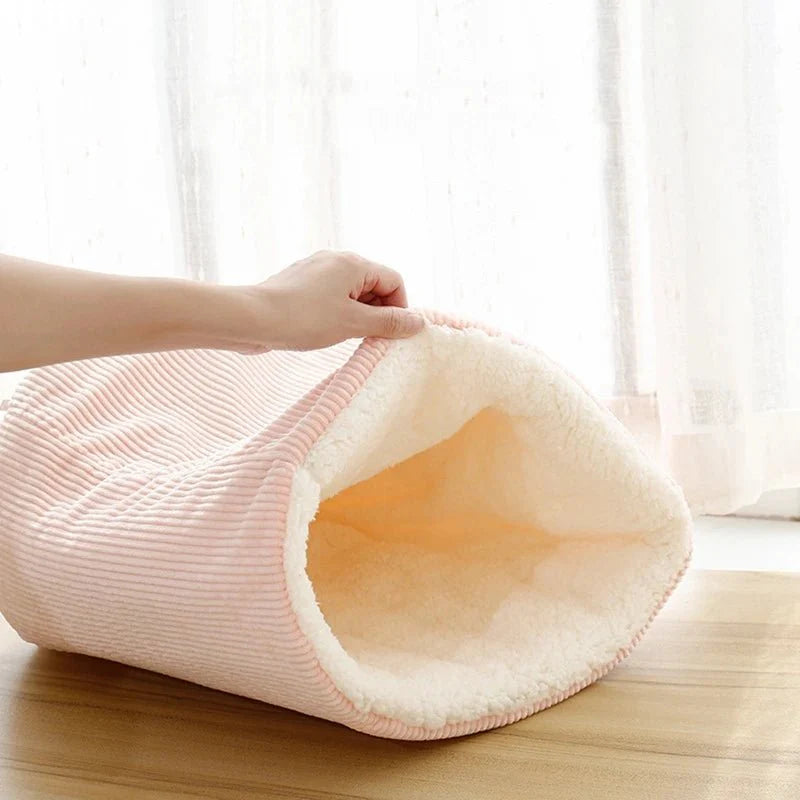 Sac de couchage pour chat velours - Confort et douceur