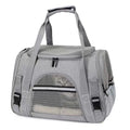 Sac de transport chien chat gris avec filet de ventilation et poignée renforcée Oscar et Plume