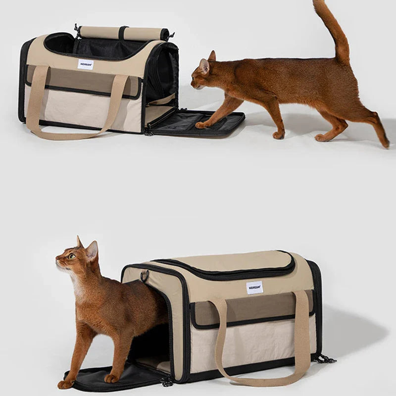 Sac de voyage Oscar et Plume pour chien & chat : nylon léger, sécurité et confort