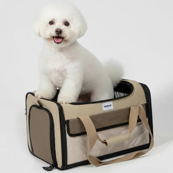 Sac de voyage Oscar et Plume pour chien & chat : nylon léger, sécurité et confort