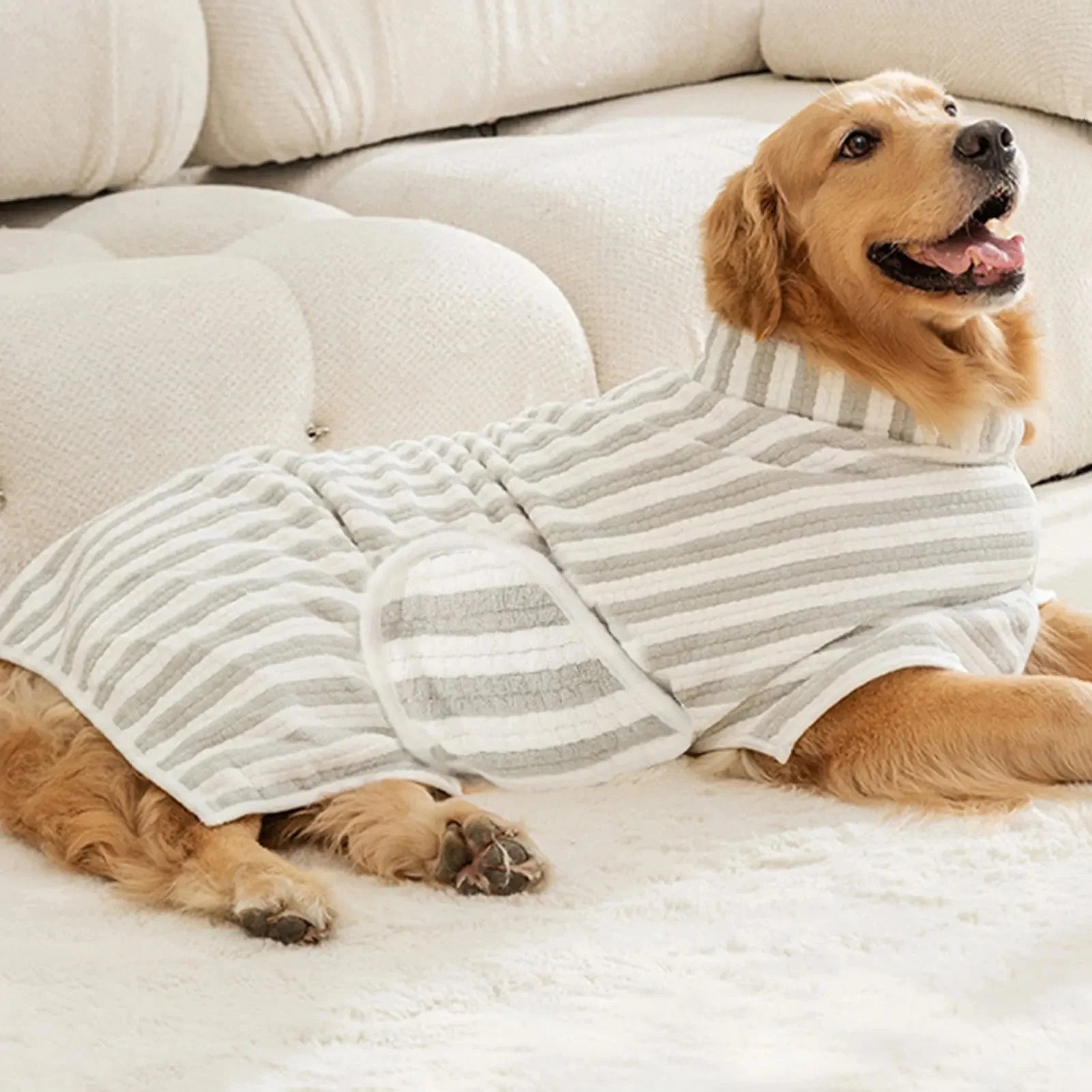 Serviette de bain microfibre pour chien ultra absorbante