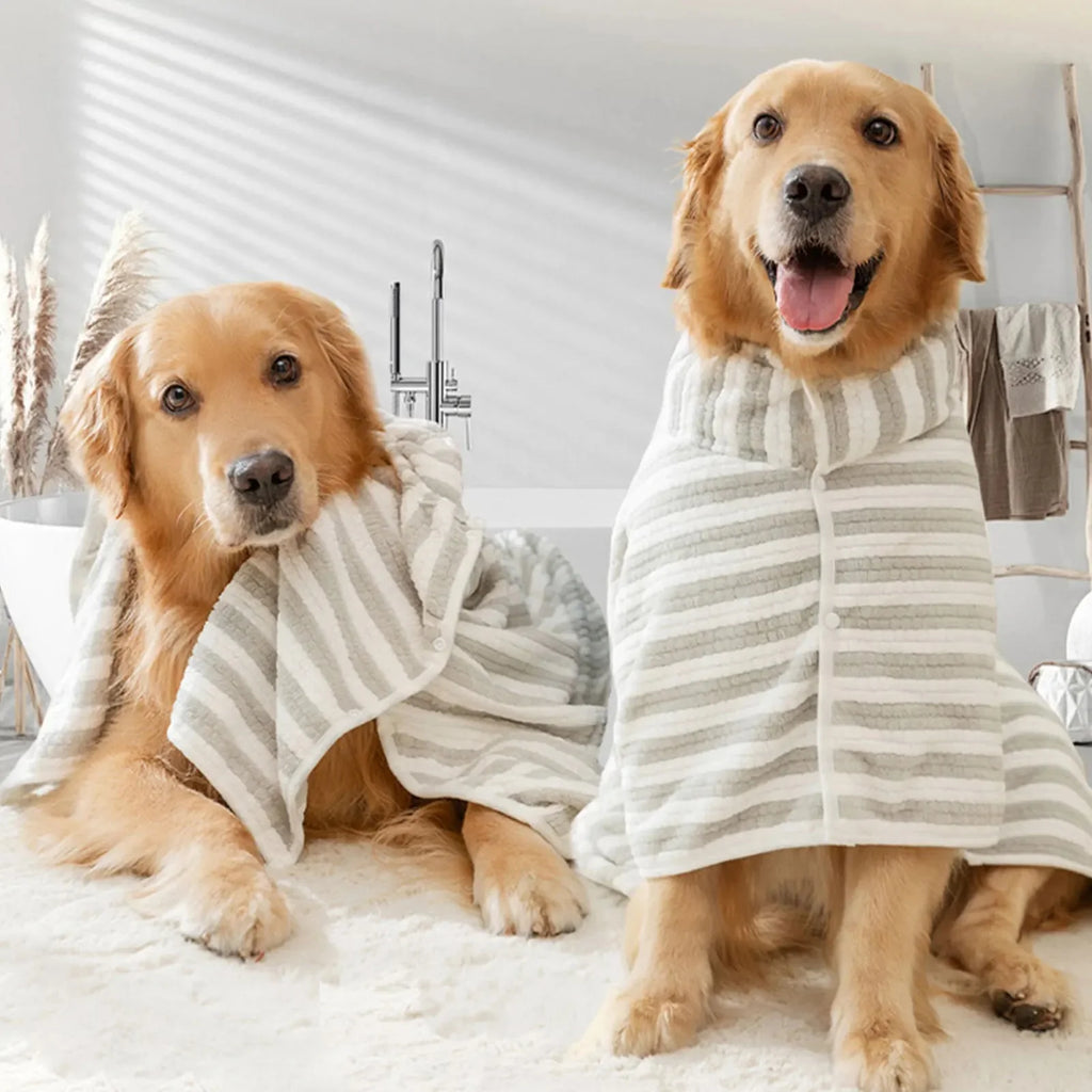 Serviette de bain microfibre pour chien ultra absorbante