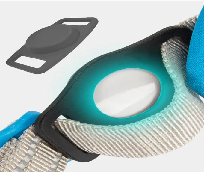 Collier ajustable pour chien avec emplacement AirTag réfléchissant