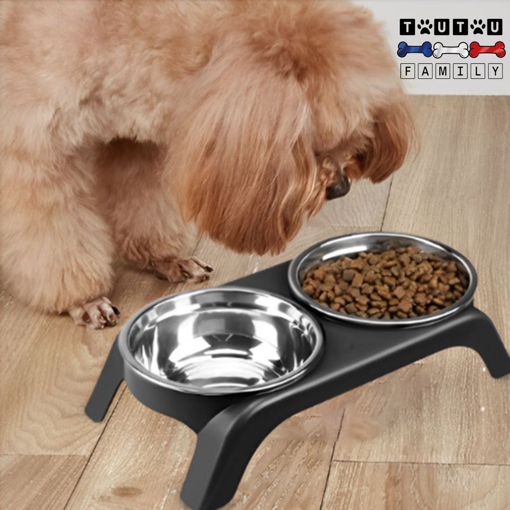 Support gamelle pour petit chien chiot - RéhausseurToutou™