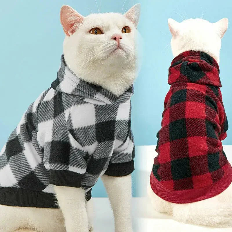 Sweat à Carreaux pour Chat