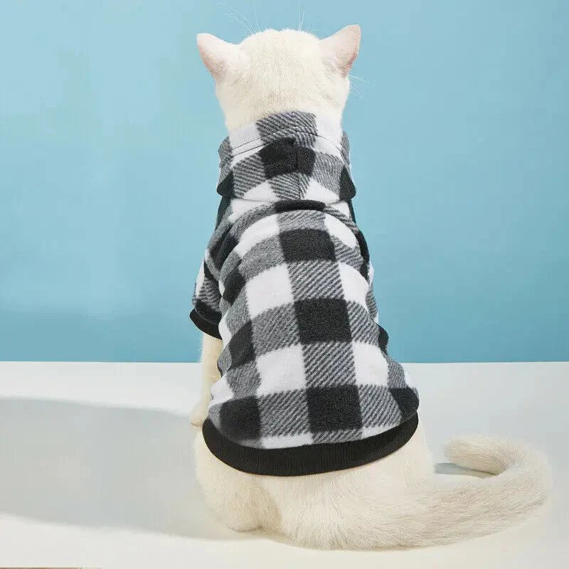 Sweat à Carreaux pour Chat