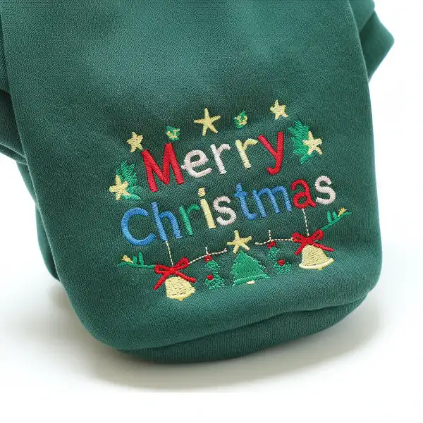 Sweat A Capuche De Noël Vert Pour Chien