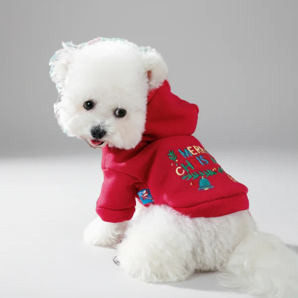 Sweat A Capuche Doux De Noël Pour Chien