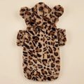 Sweat capuche pour chien à motif léopard en tissu doux et chaud par Oscar et Plume