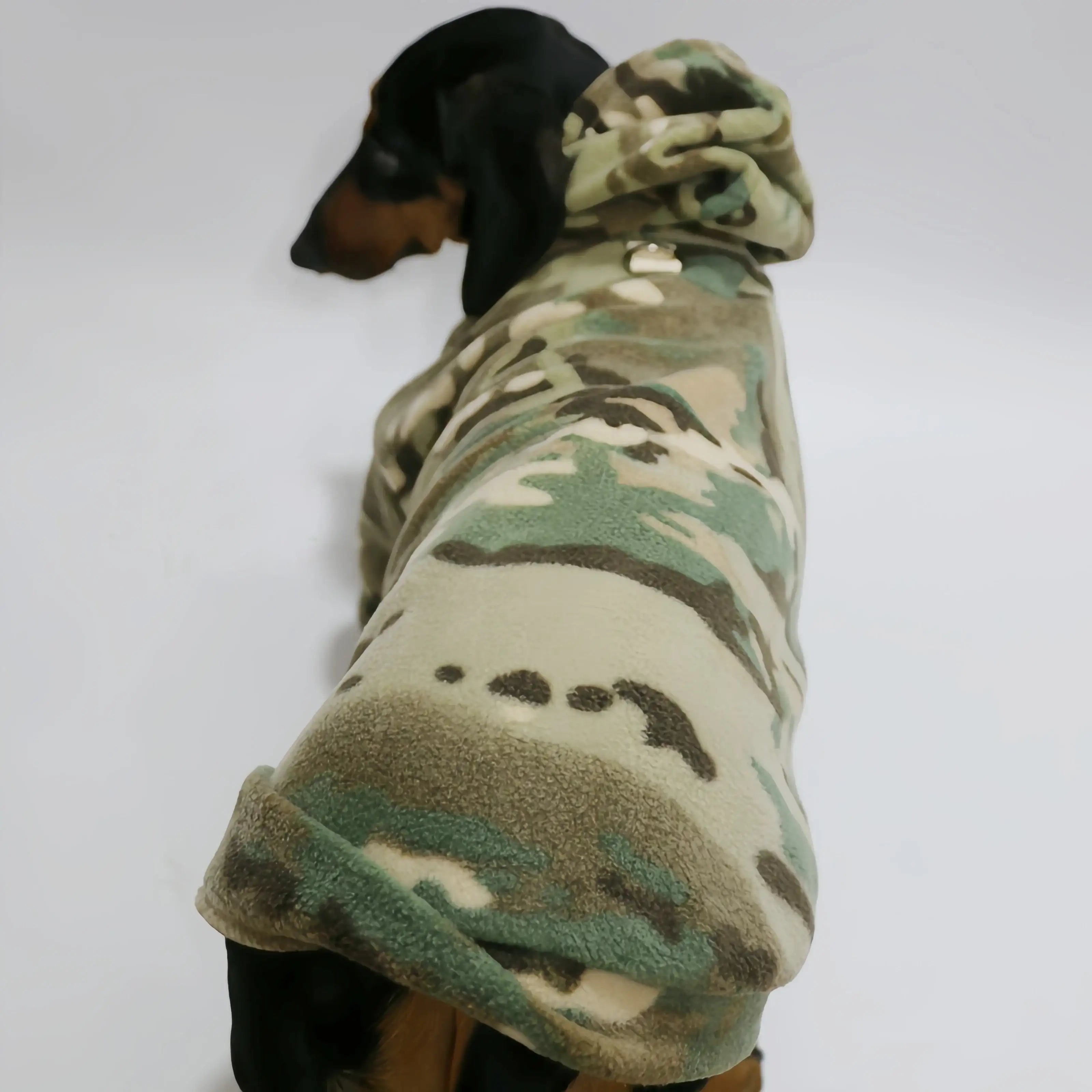 Sweat Capuche Camouflage Polaire Pour Teckel