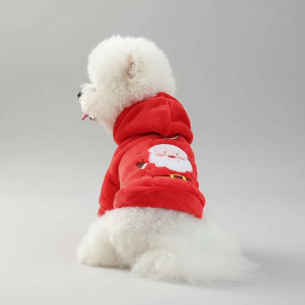 Sweat À Capuche Noël Pour Petit Chien Rouge Confortable - Les Bonnes Affaires