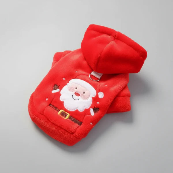 Sweat À Capuche Noël Pour Petit Chien Rouge Confortable - Les Bonnes Affaires