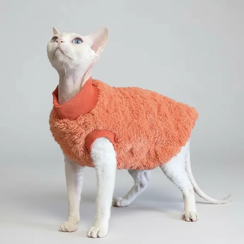 Sweat Polaire Sans Manche Pour Chat Sphinx
