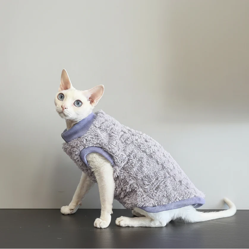 Sweat Polaire Sans Manche Pour Chat Sphinx