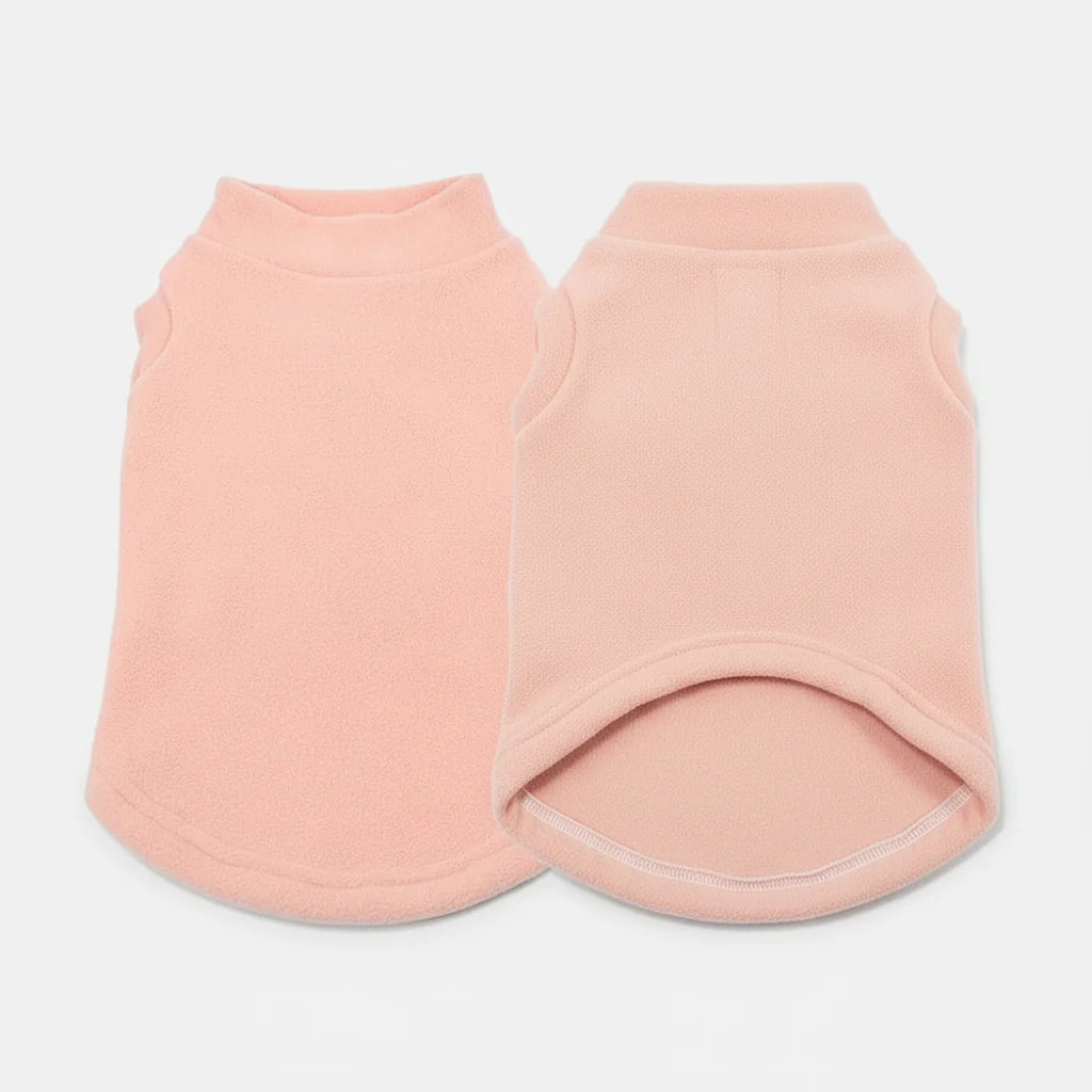 Sweat polaire pour chat en rose doux, confortable et adapté aux animaux de compagnie