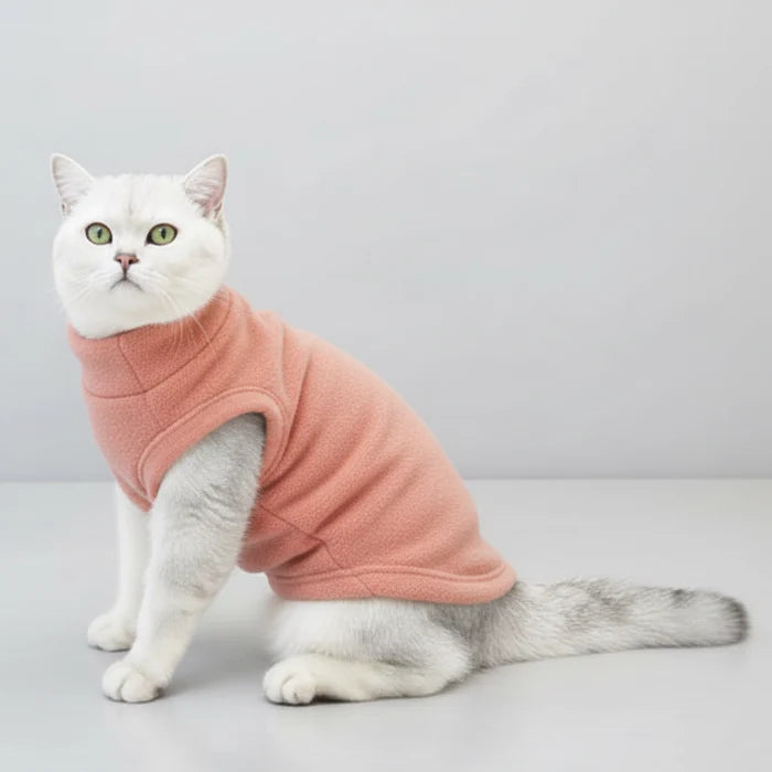 Sweat Chaud Et Confortable En Polaire Pour Chat - Les Bonnes Affaires