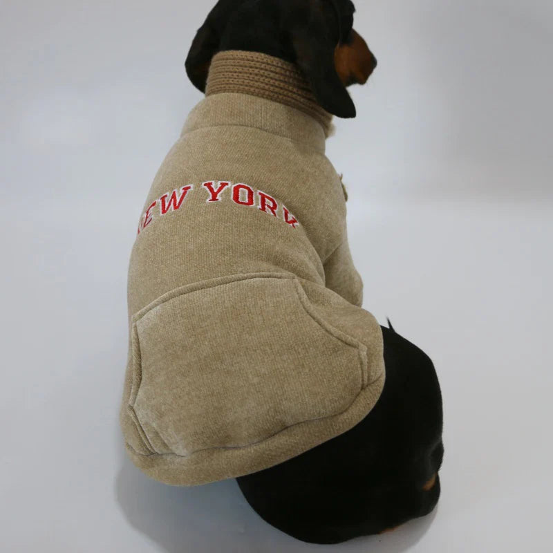 Sweat En Polaire Impression Velours Pour Teckel