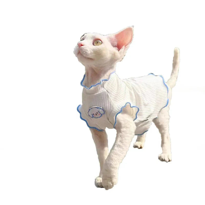 T-Shirt Blanc pour Chat