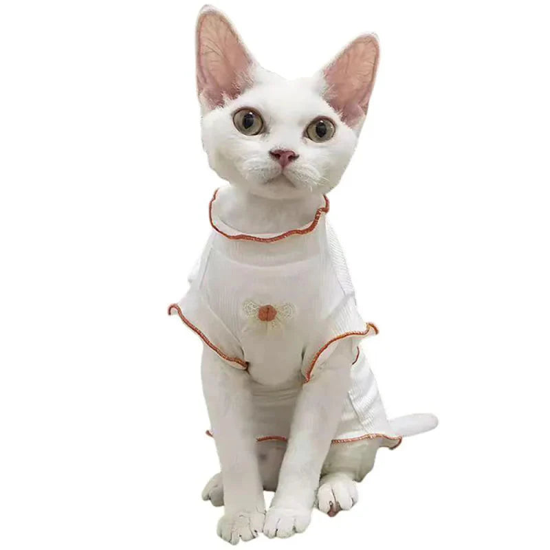 T-Shirt Blanc pour Chat