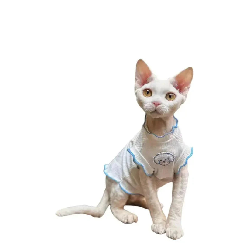 T-Shirt Blanc pour Chat