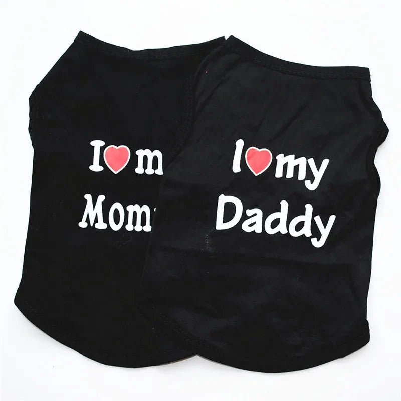 T-Shirt Chat I Love Mommy / Daddy