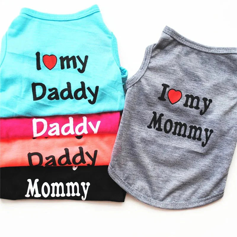 T-Shirt Chat I Love Mommy / Daddy