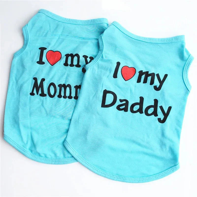 T-Shirt Chat I Love Mommy / Daddy