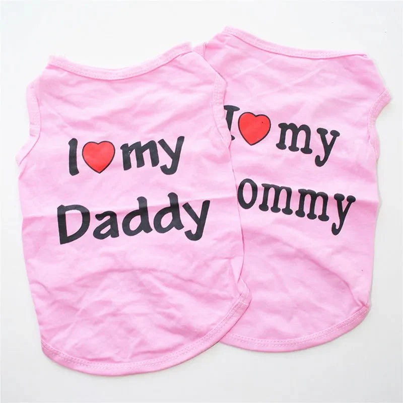 T-Shirt Chat I Love Mommy / Daddy