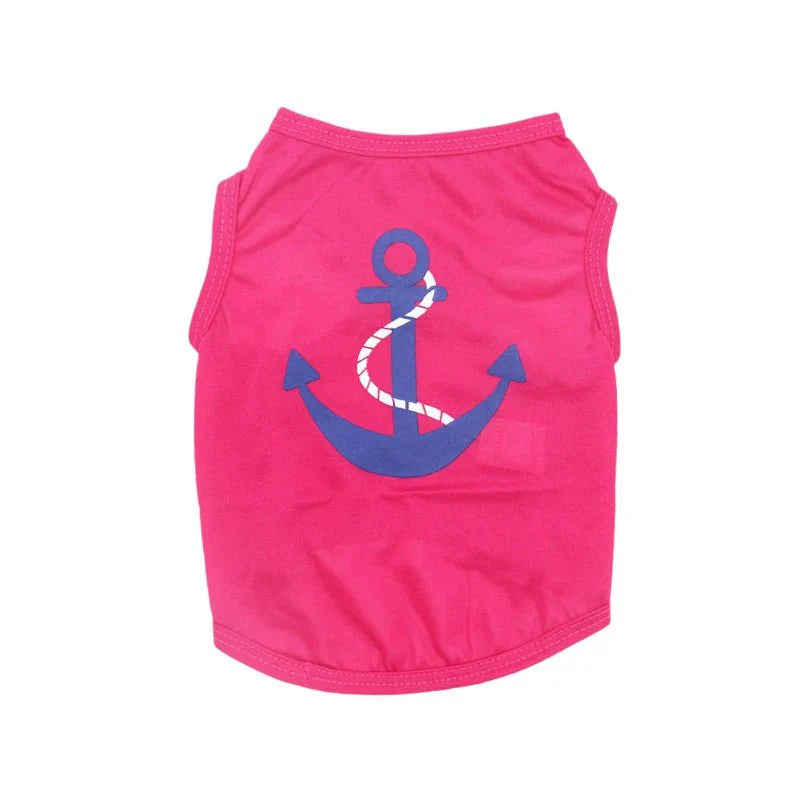 T-Shirt pour Chat Ancre Marine