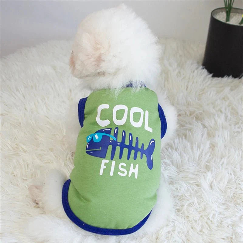 T-Shirt pour Chat Cool Fish