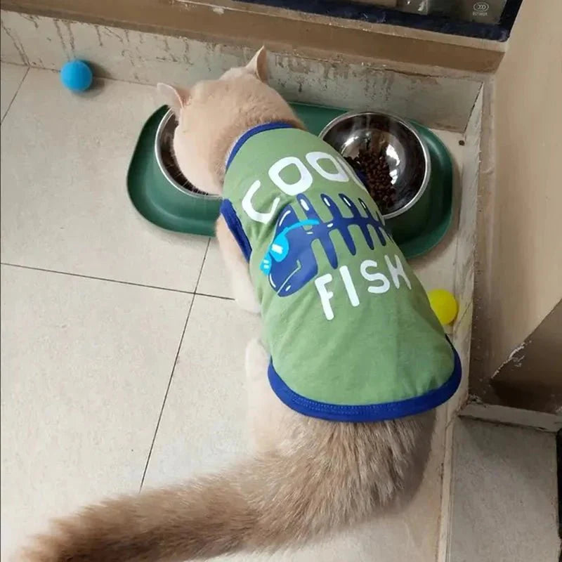 T-Shirt pour Chat Cool Fish