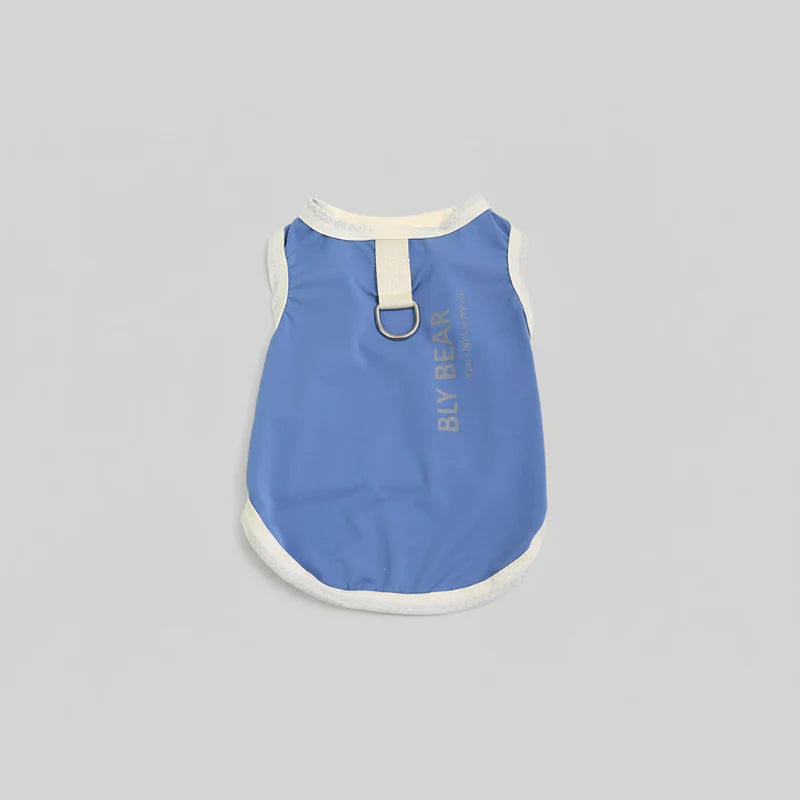 T-shirt rafraîchissant pour chien en bleu avec une finition douce et confortable pour les animaux de compagnie
