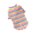 T-Shirt Rayé Multicolore pour Chat