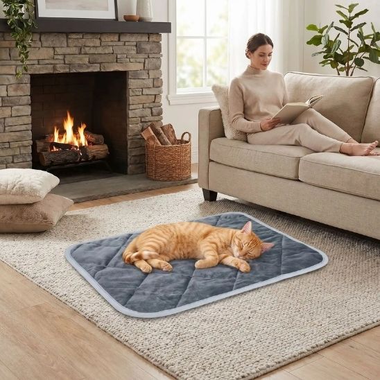 Tapis chauffant chat sans électricité |Chaleur naturelle