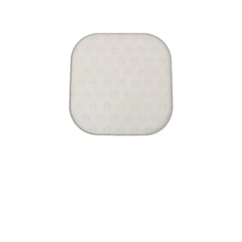 Tapis en silicone pour gamelle chien avec motif imprimé pour éviter les déversements